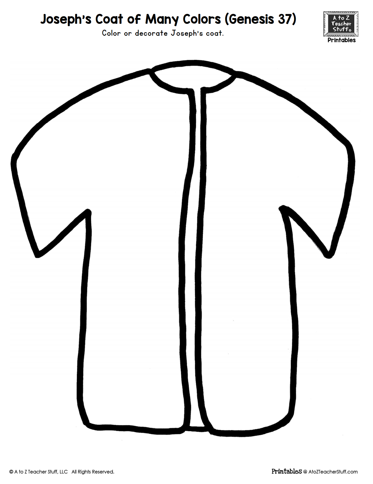Coloring Page Joseph Coat Of Many Colors Coloring Home