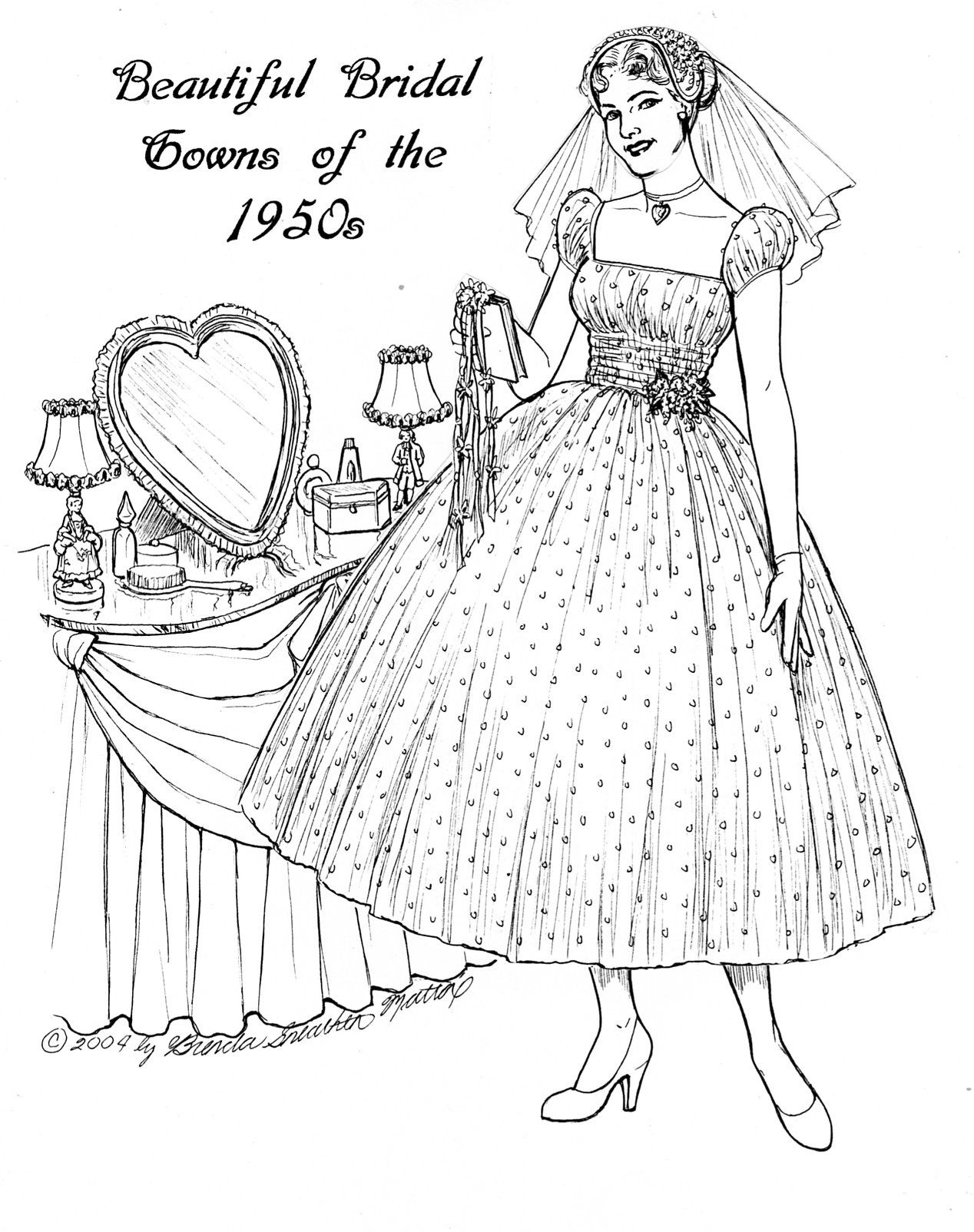 Coloring Pages 1950s Printable Getcolorings Fashion Sketch Coloring Page