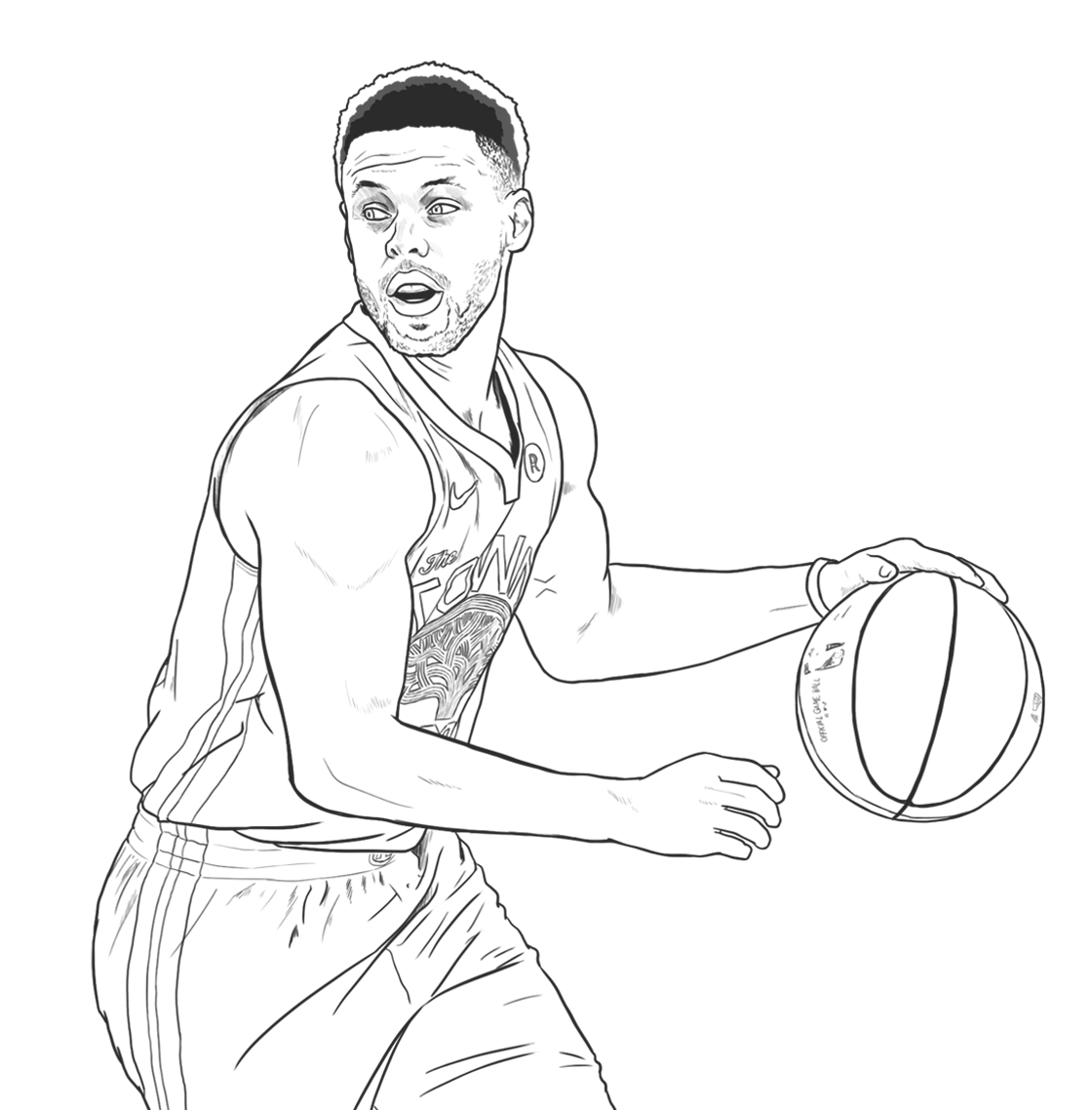 Steph Curry Printable Coloring Pages
