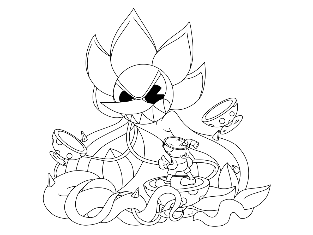 Cuphead Coloring Pages Print And Color