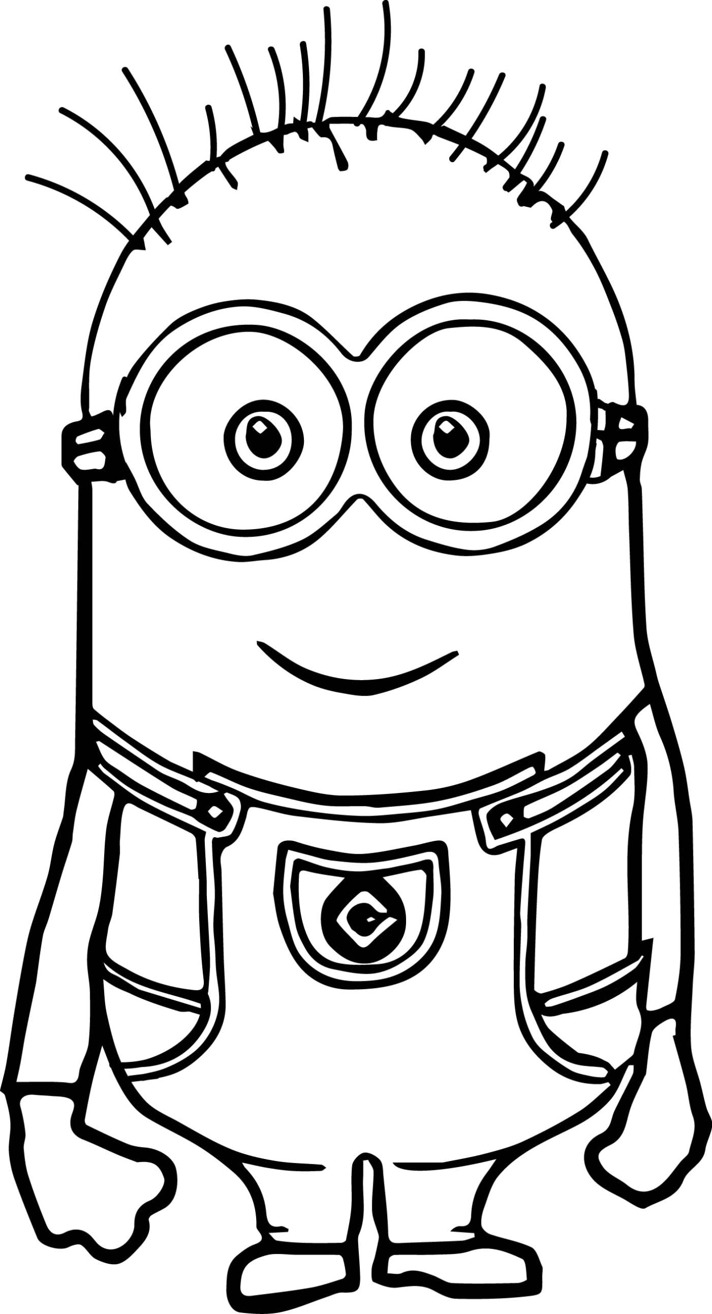 Cute Basic Minion Coloring Page Wecoloringpage
