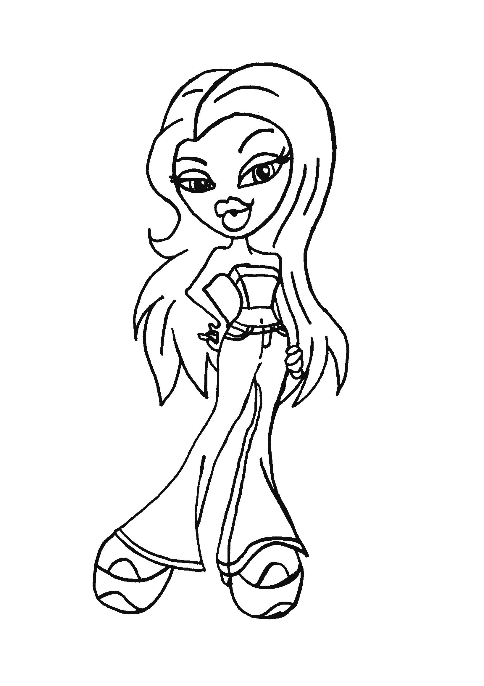 Cute Bratz Coloring Pages Pdf To Print Coloringfolder