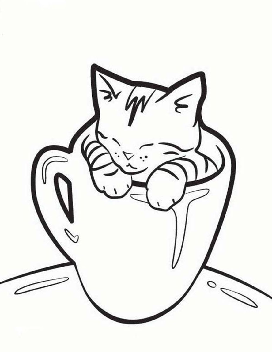 Cute Cat Coloring Pages For Kids 101 Coloring