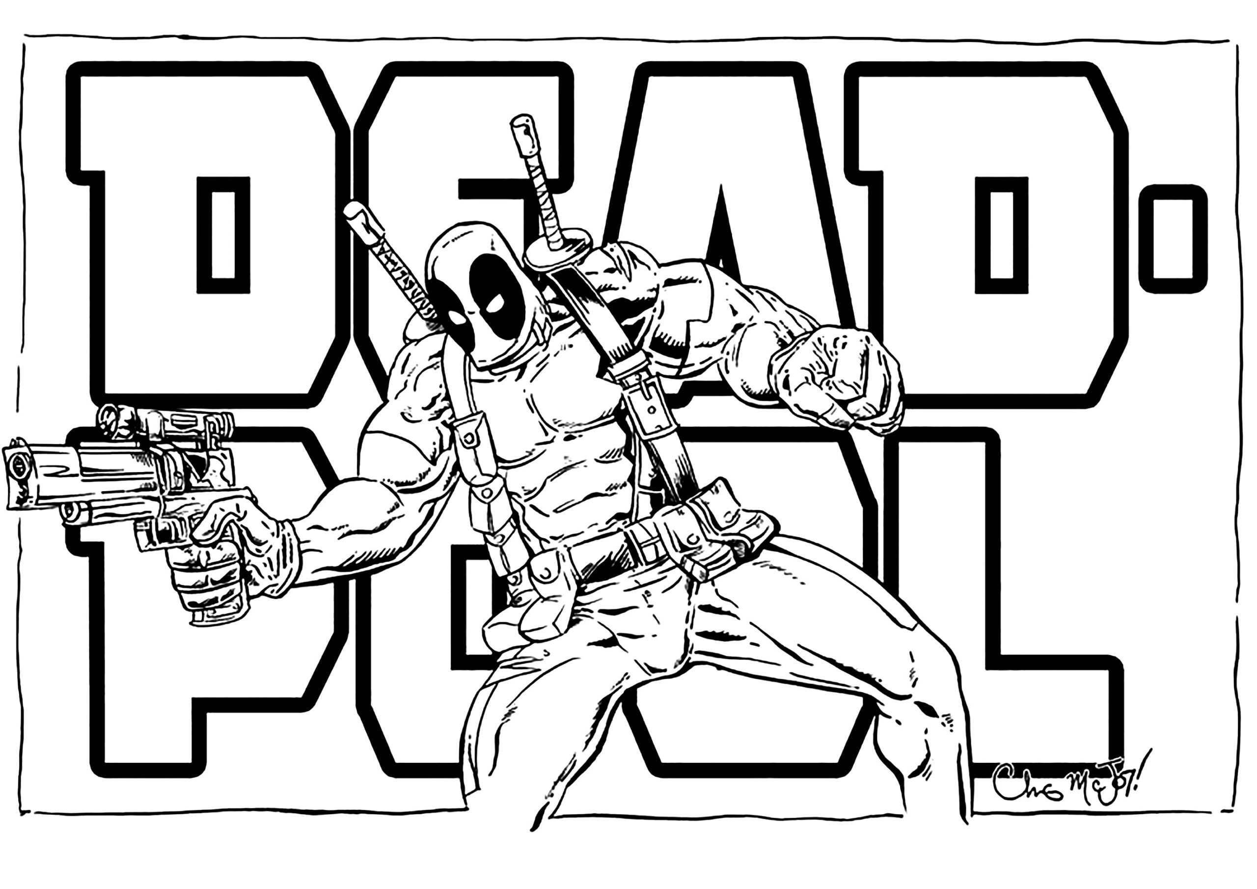 Deadpool Deadpool Coloring Pages For Kids