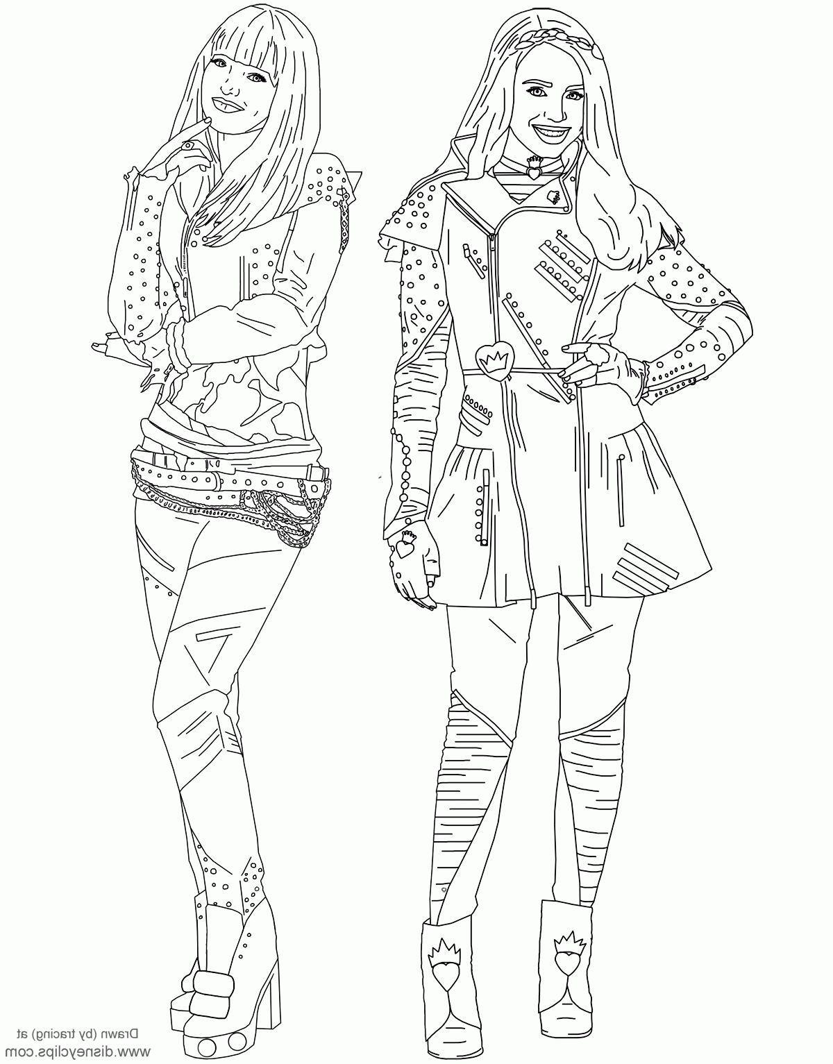 Descendants Printable Coloring Pages Printable Templates