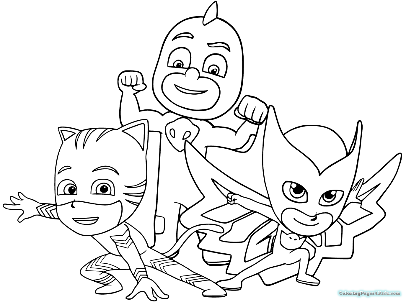 Printable Pj Masks Coloring Pages