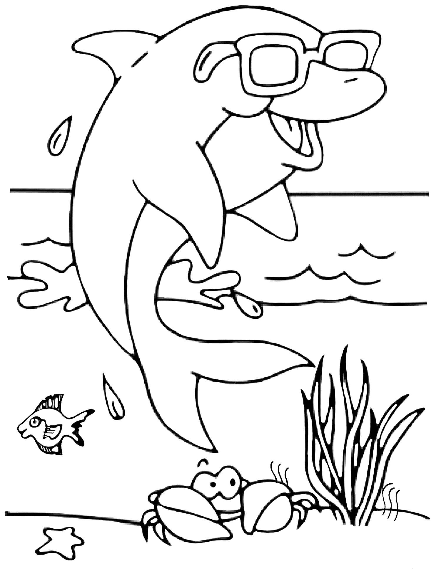 Dolphin Coloring Page To Download Dolphin Coloring Pages For Kids