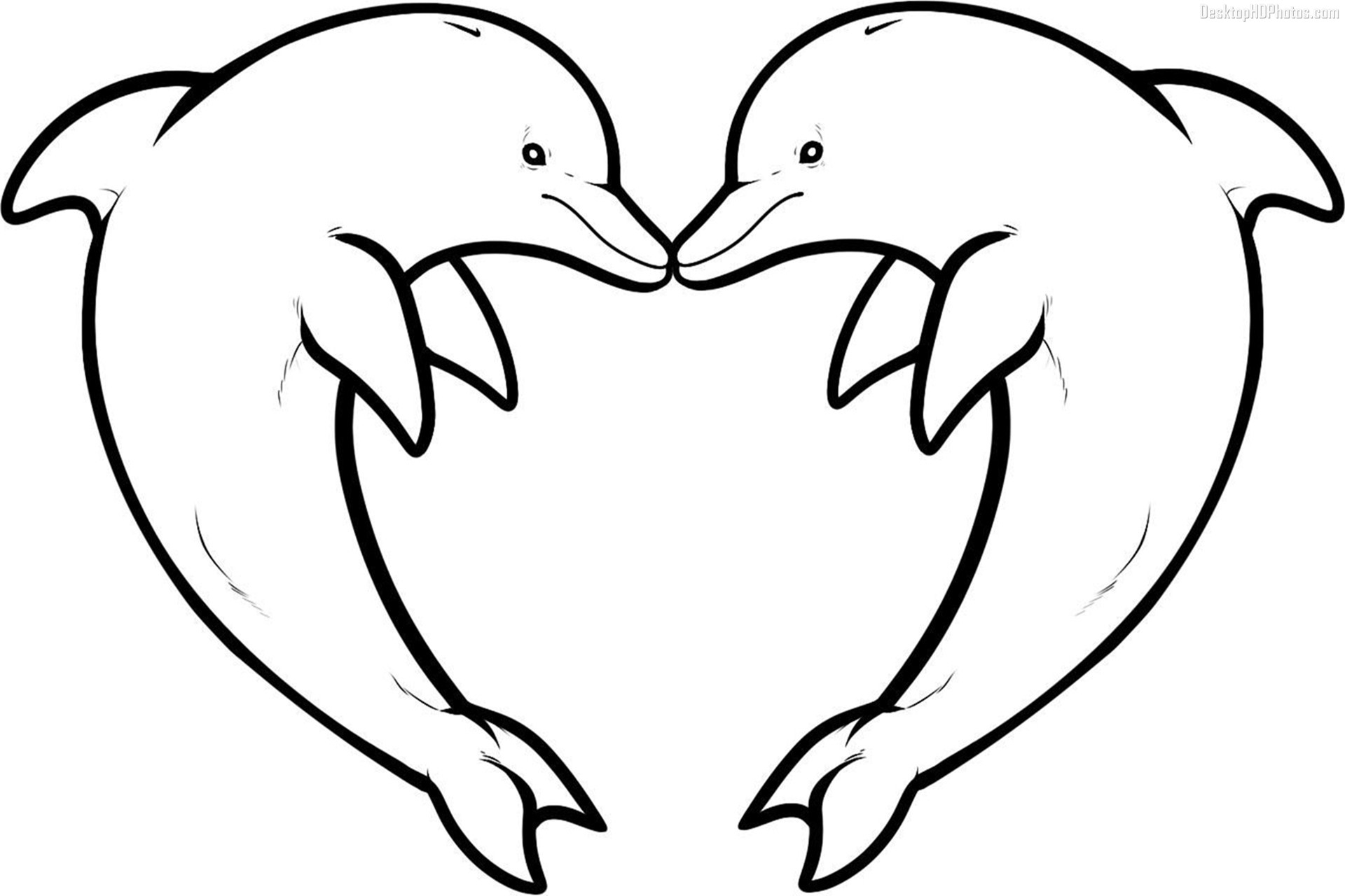 Free Printable Dolphin Coloring Pages