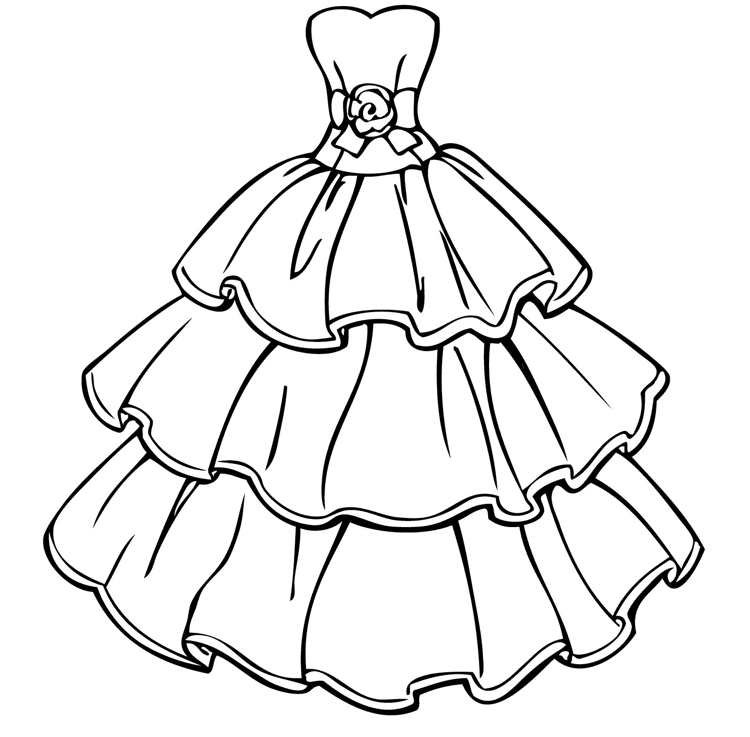 Dress Coloring Pages To Download And Print For Free