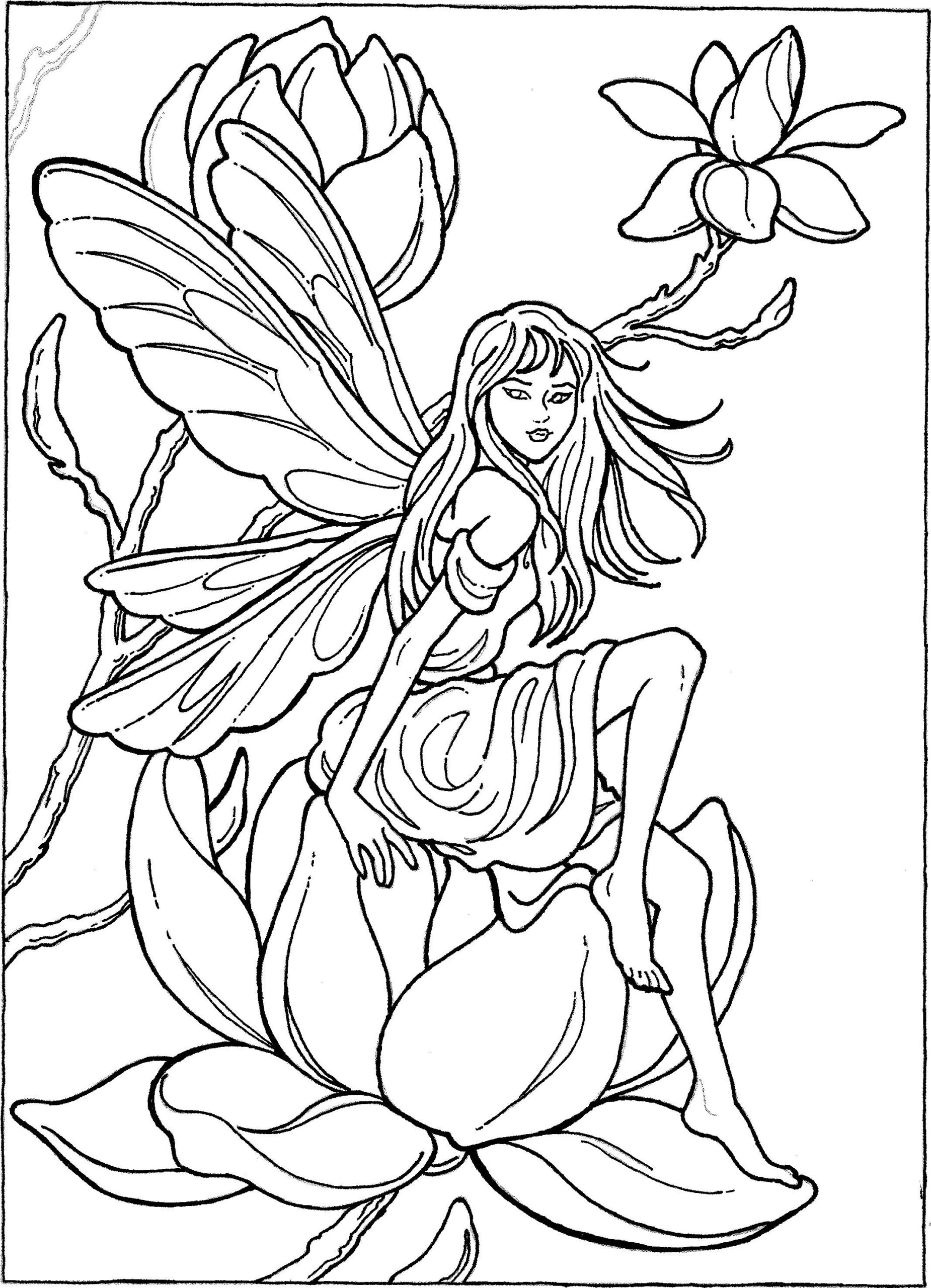 Fairy Coloring Page Fairy Coloring Book Fairy Coloring Mandala Coloring Pages