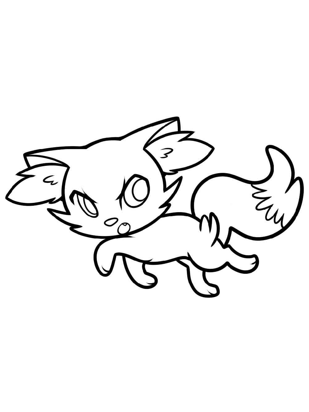 Printable Fennekin Coloring Page