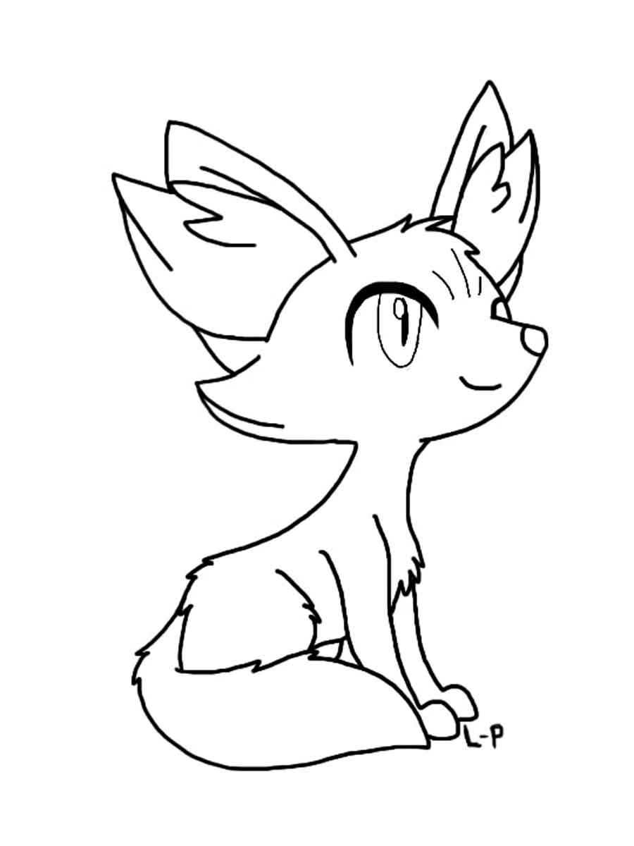 Fennekin Pokemon Coloring Pages Free Printable
