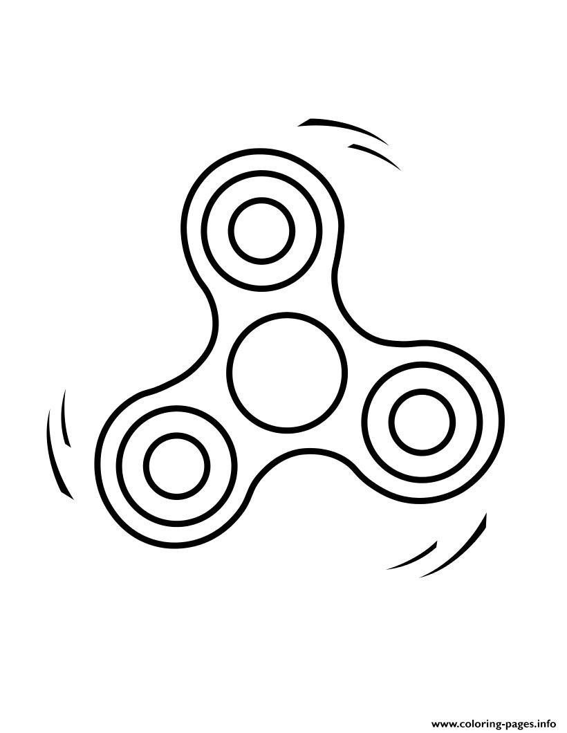 Fidget Spinner 2 Kid Coloring Page Printable