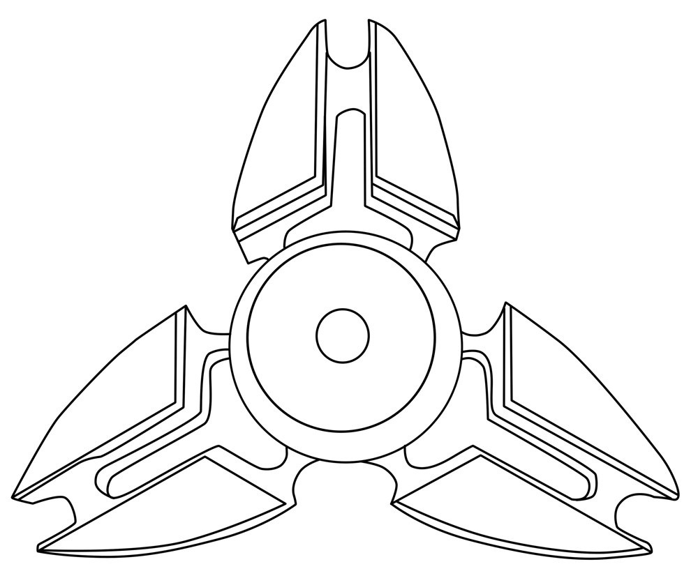 Printable Fidget Spinner Coloring Pages