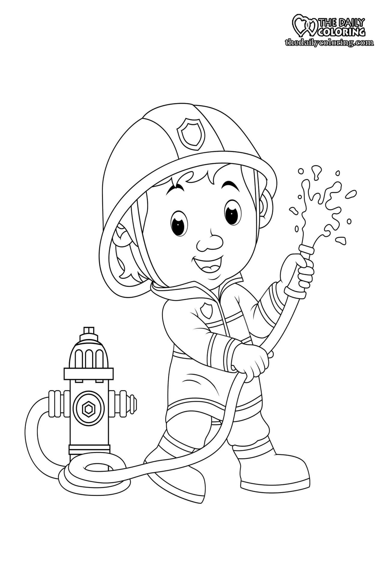 Free Printable Firefighter Coloring Pages
