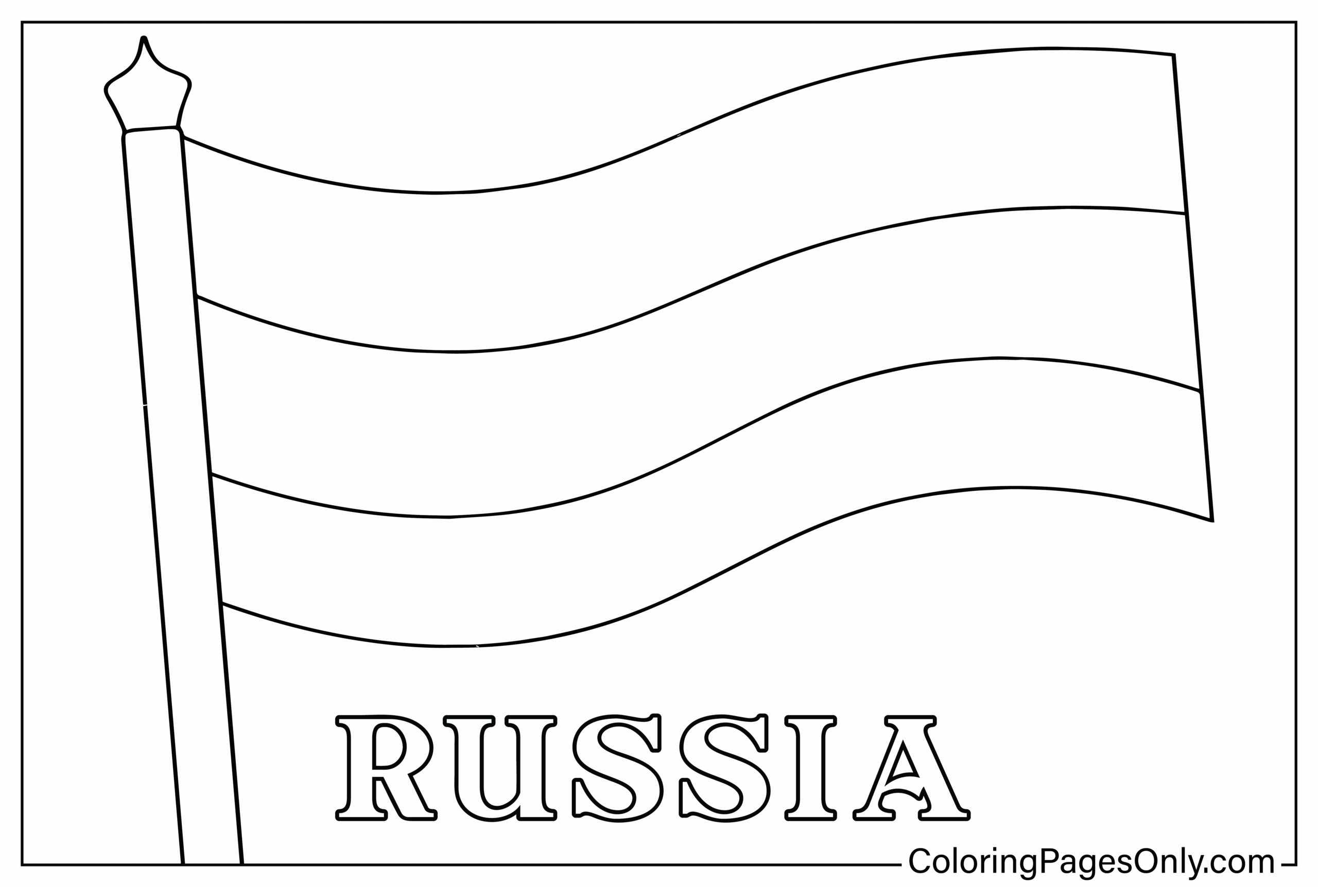 Flag Russia Coloring Page Free Printable Coloring Pages