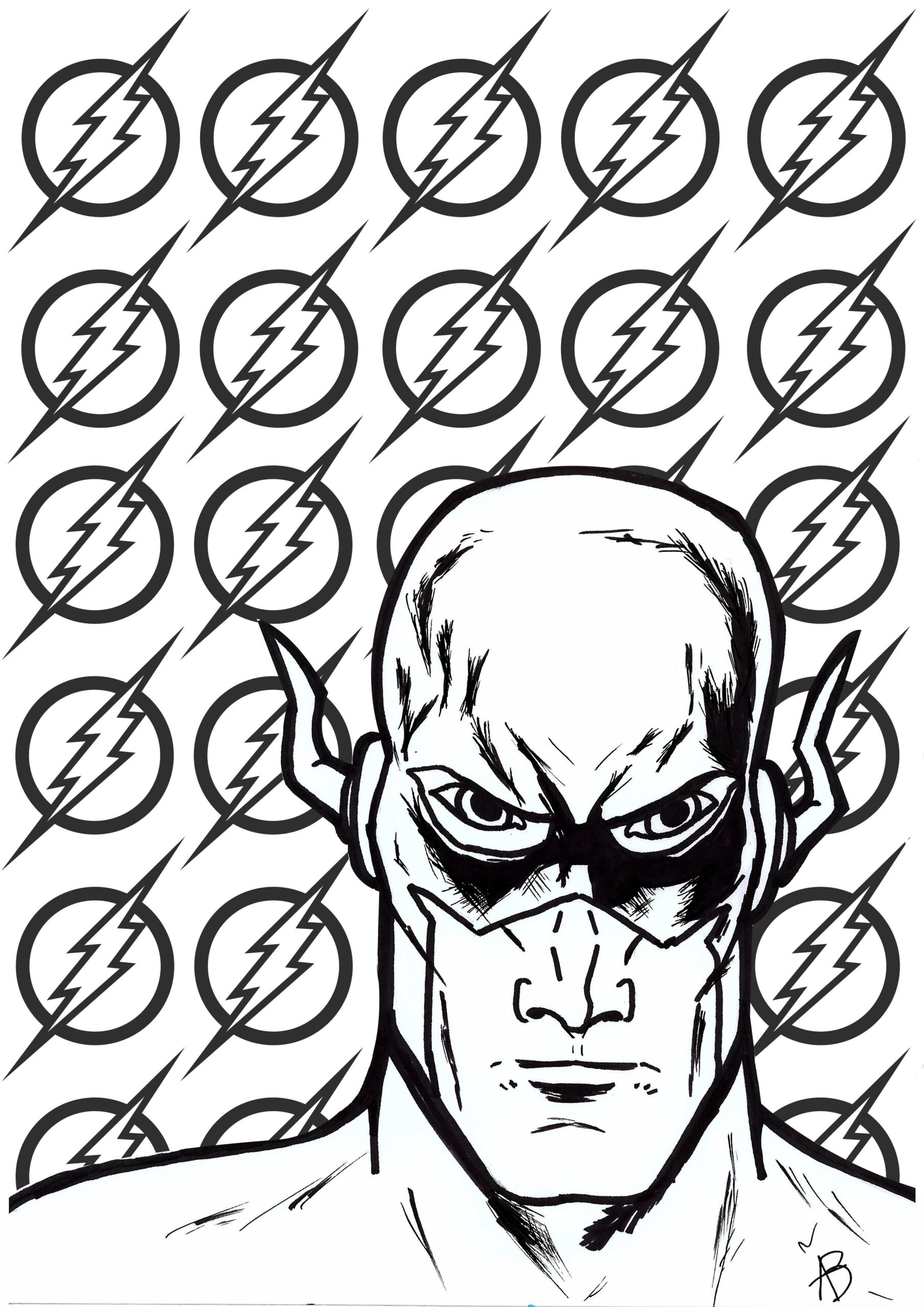 Flash Symbol Coloring Pages Printable