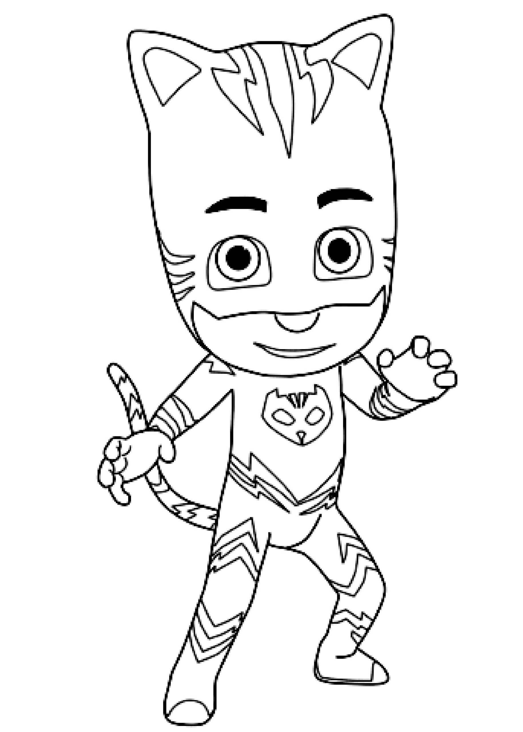 Free And Simple Coloring Page Of PJ Masks PJ Masks Coloring Pages For Kids