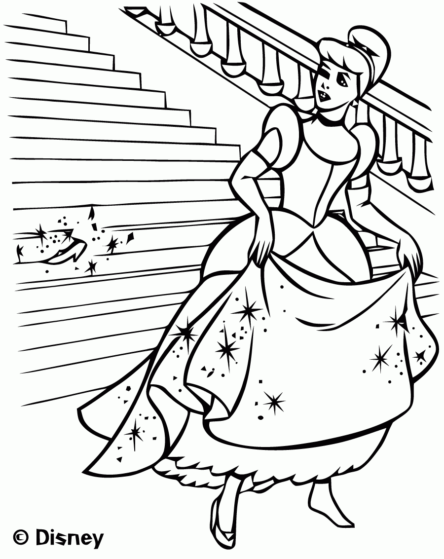 Free Cinderella Coloring Page To Print Cinderella Coloring Pages For Kids