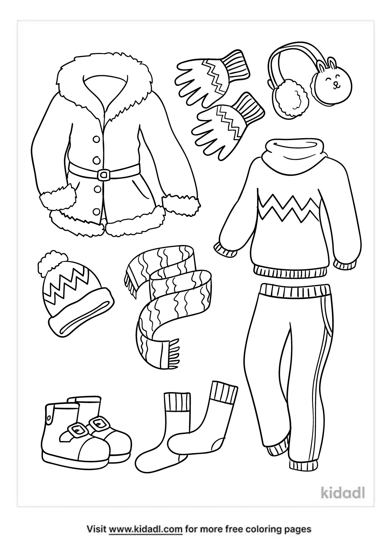 Free Clothes Coloring Page Coloring Page Printables Kidadl