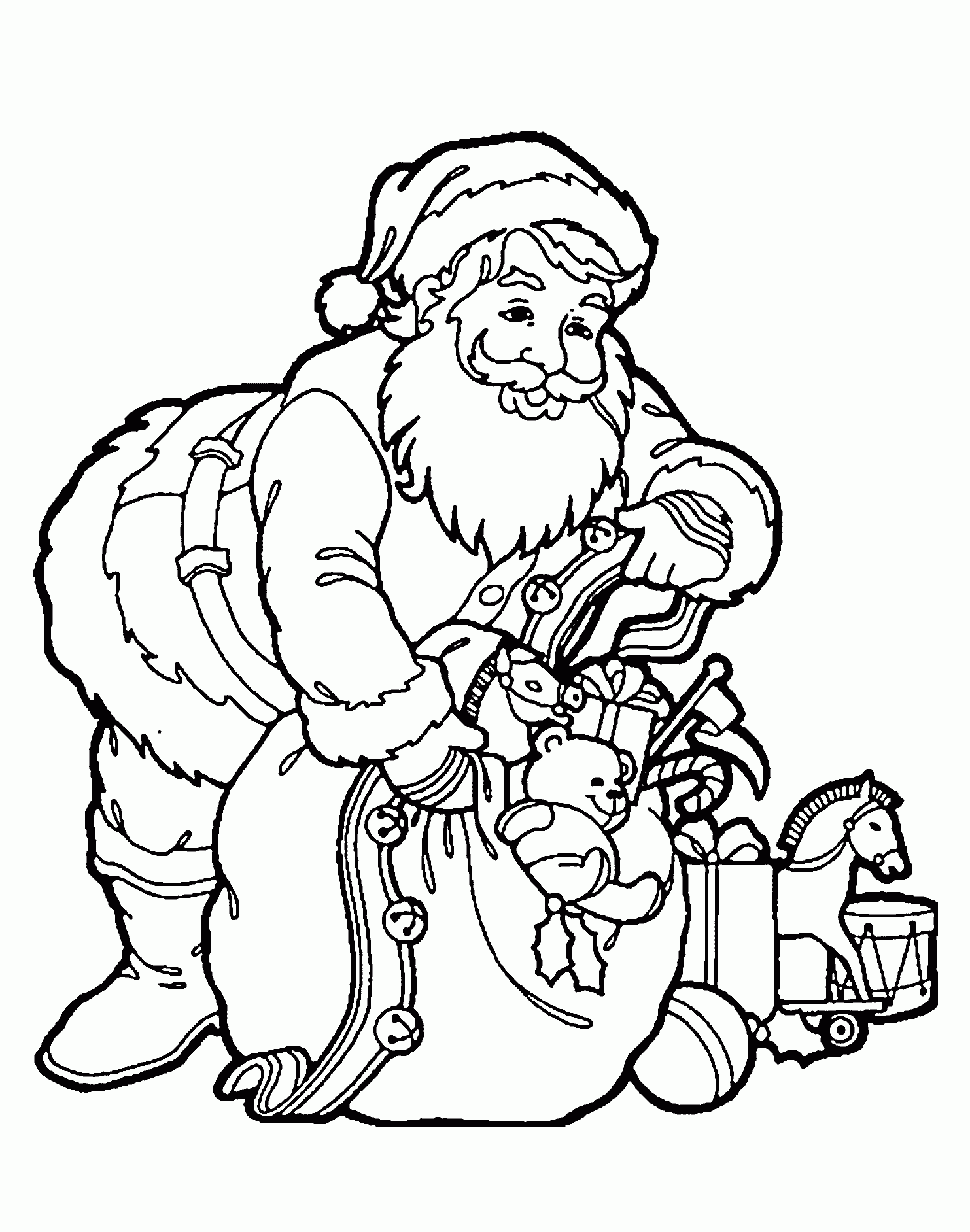 Free Coloring Pages Santa Claus Coloring Home