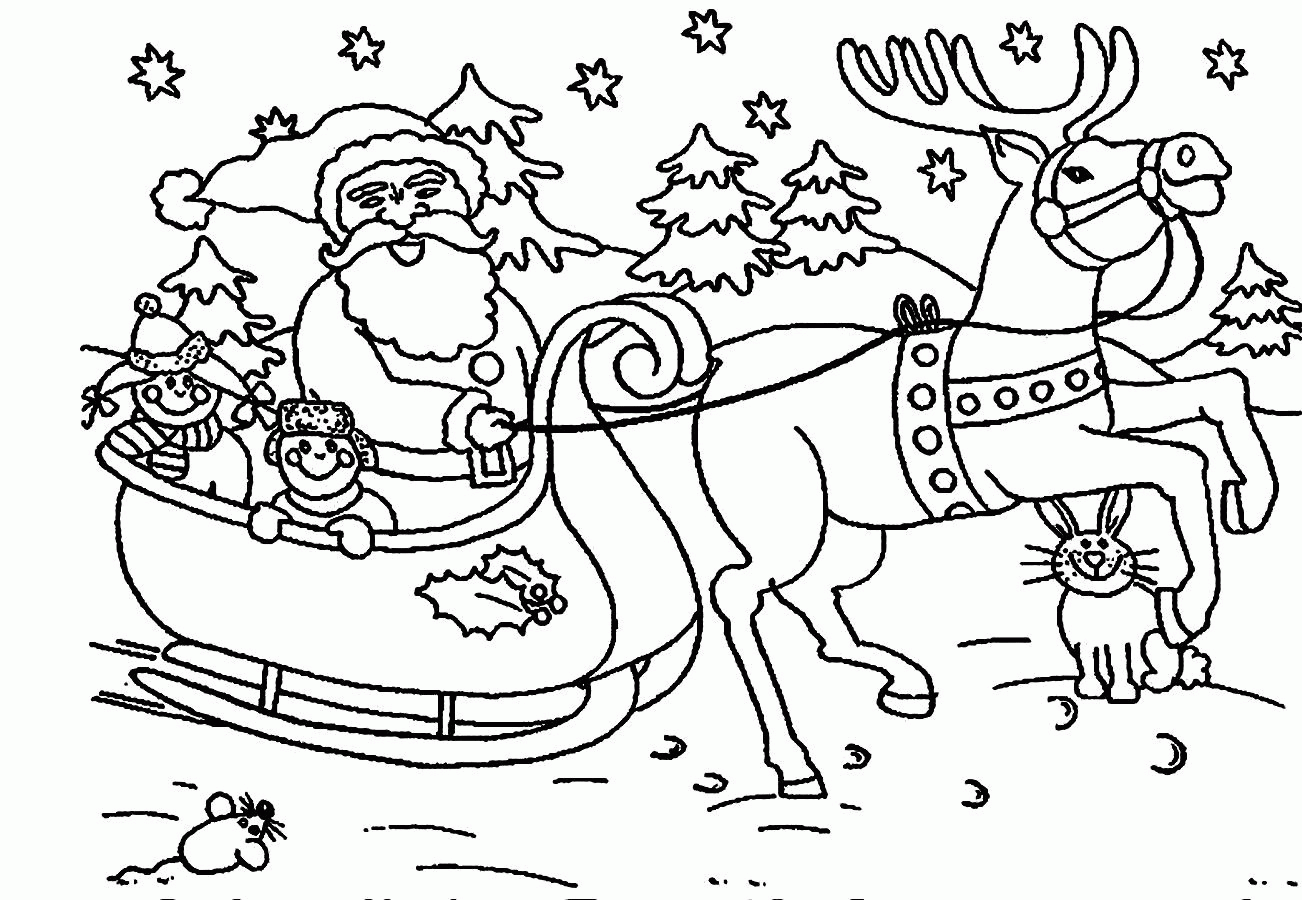Coloring Pages Santa Claus Printable
