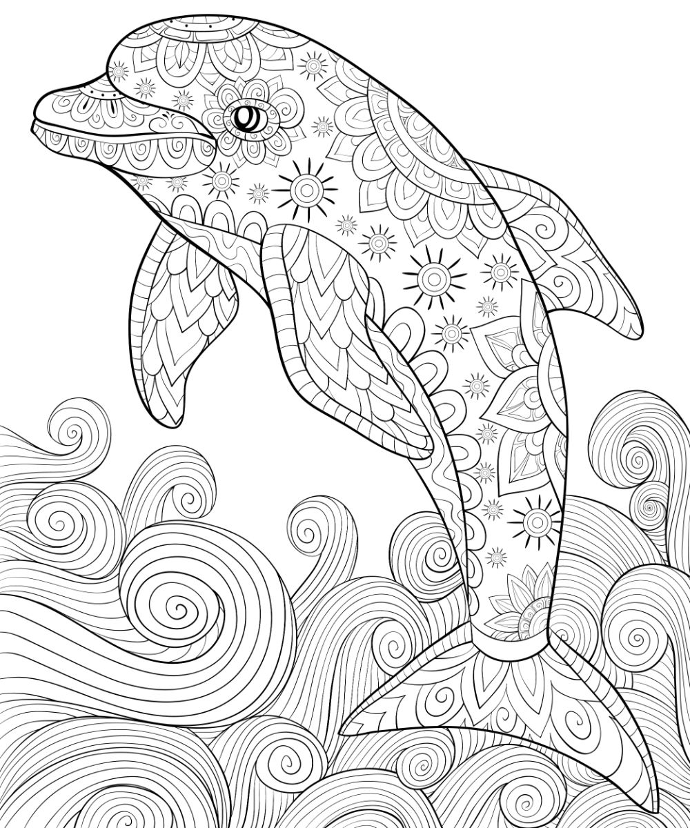 Free DOLPHIN Coloring Pages For Download Printable PDF