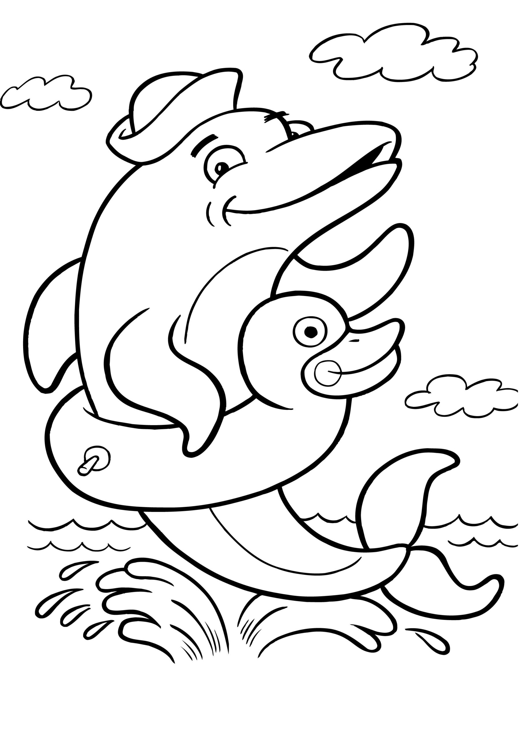 Free Dolphin Coloring Pages For Kids Animal Place
