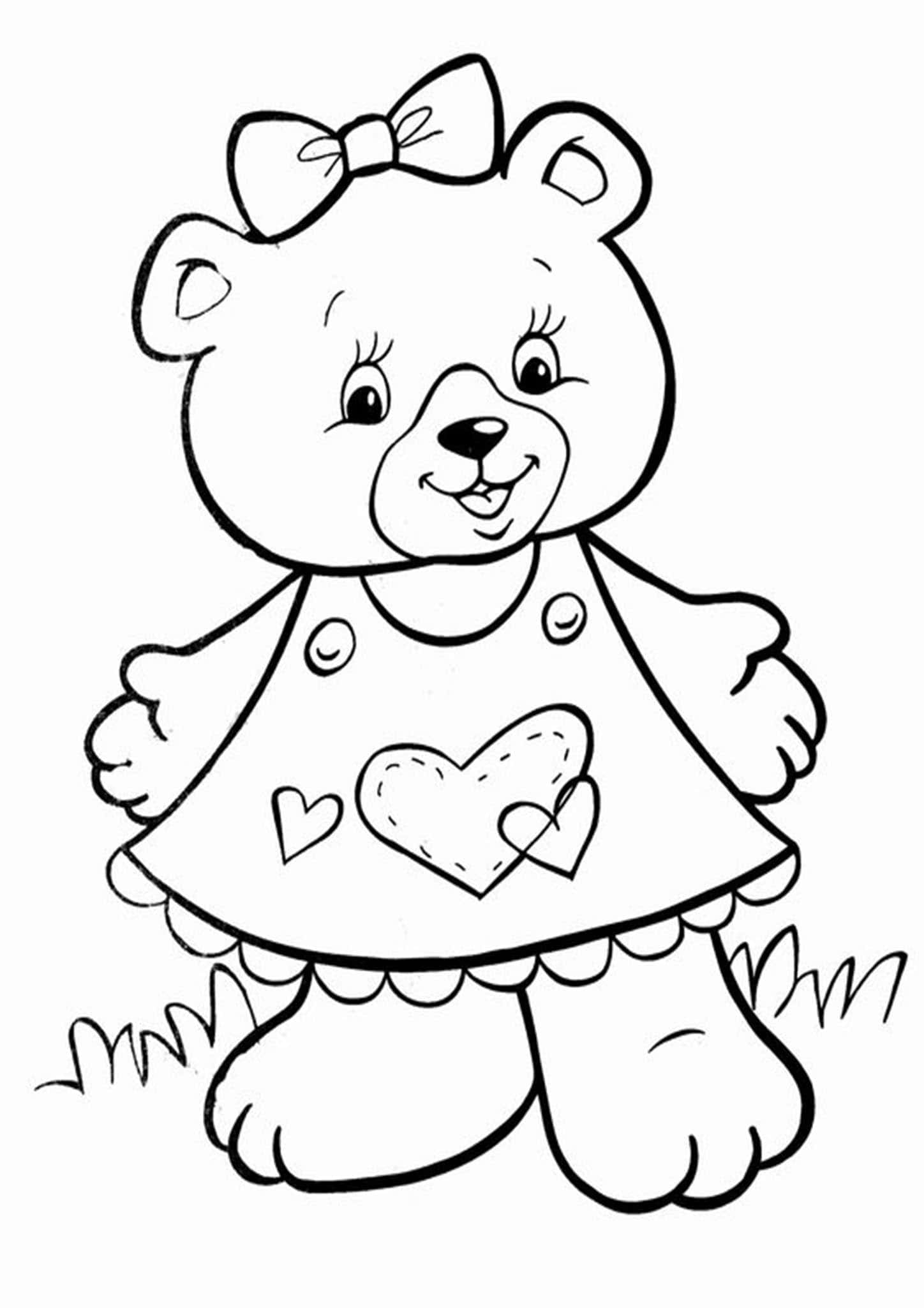 Free Easy To Print Bear Coloring Pages Tulamama