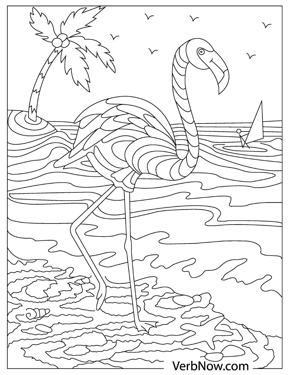 Free FLAMINGO Coloring Pages For Download Printable PDF VerbNow