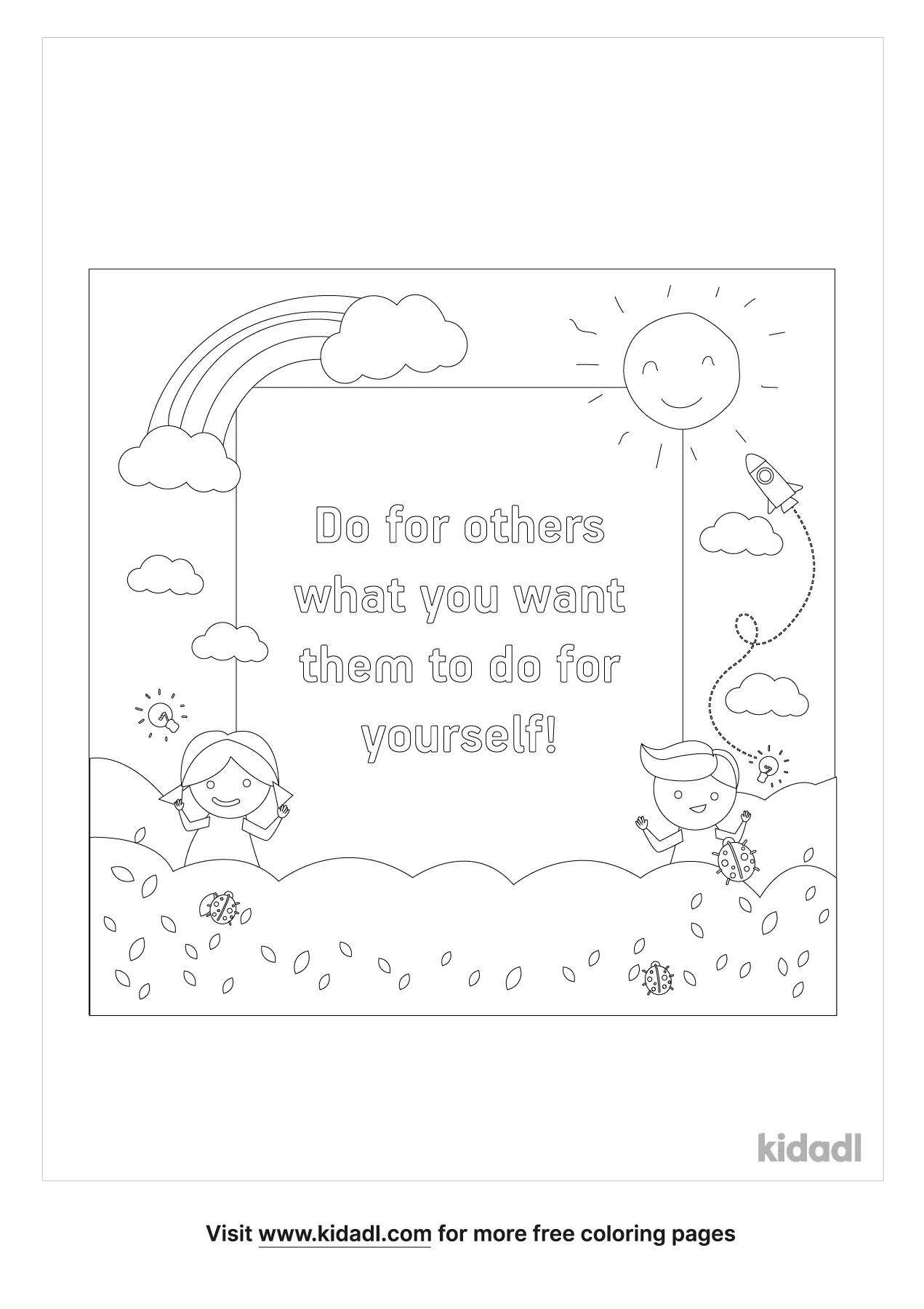Free Follow The Golden Rule Coloring Page Coloring Page Printables Kidadl
