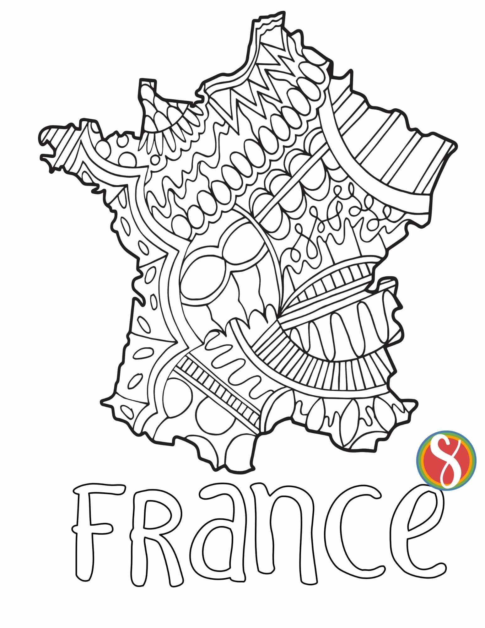 Free France Coloring Pages Stevie Doodles