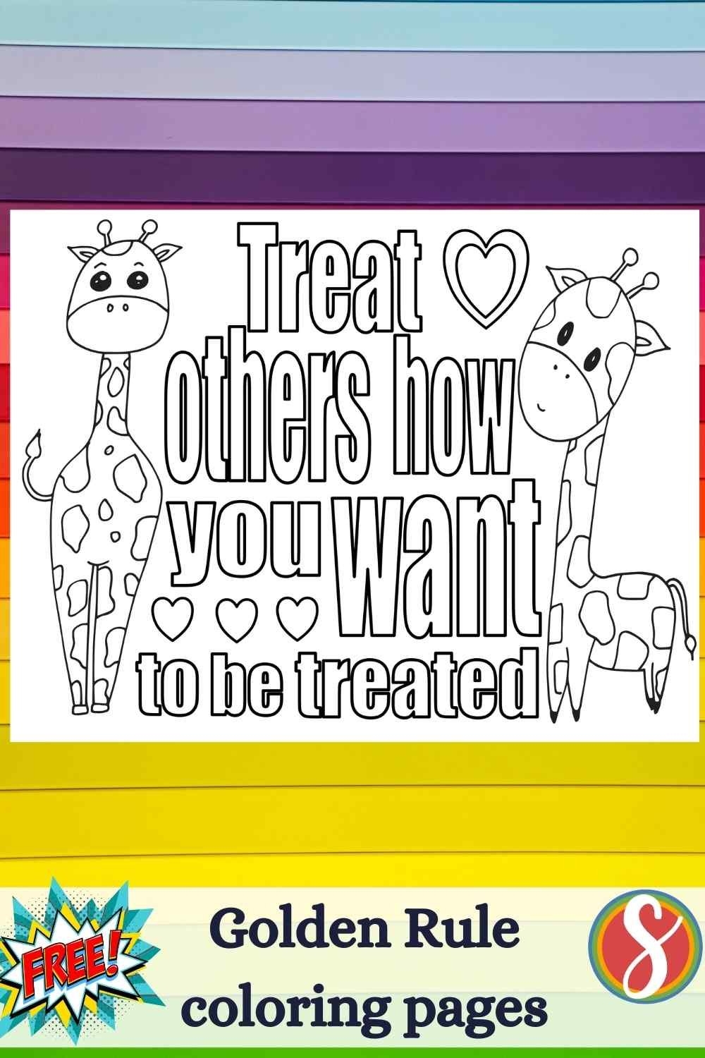 Printable Golden Rule Coloring Page