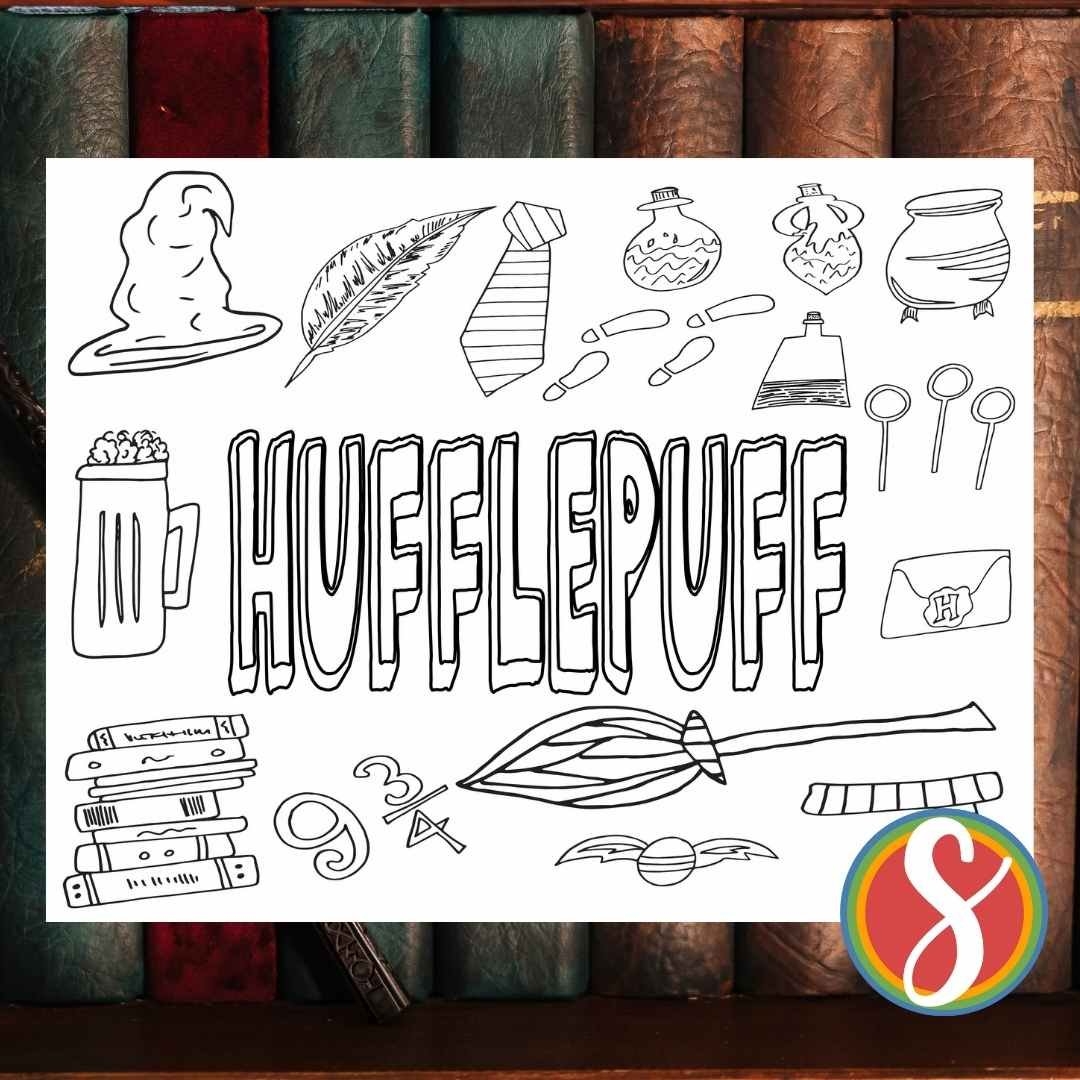 Free Hufflepuff Coloring Pages Stevie Doodles