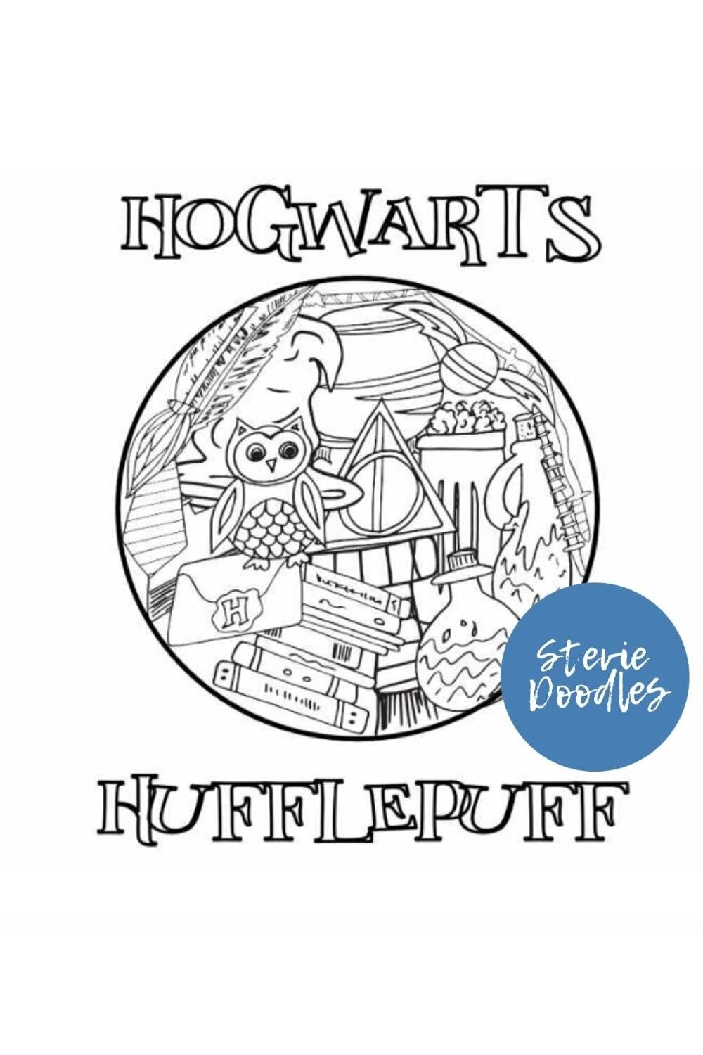 Free Hufflepuff Coloring Pages Stevie Doodles
