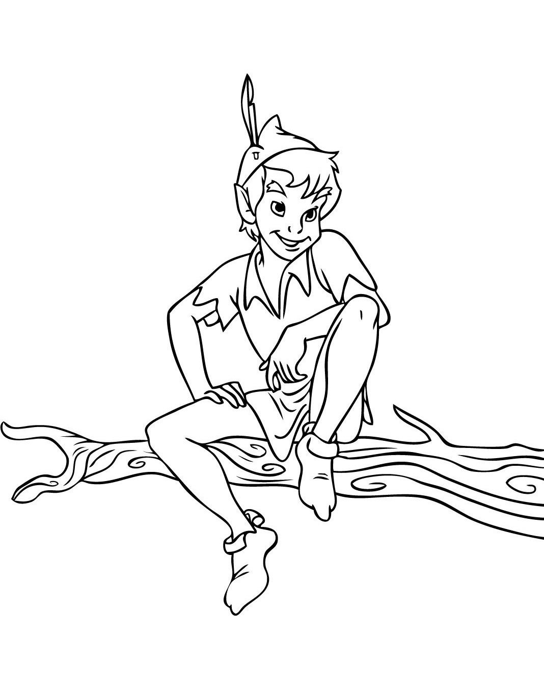 Free Peter Pan Drawing To Download And Color Peter Pan Coloring Pages For Kids