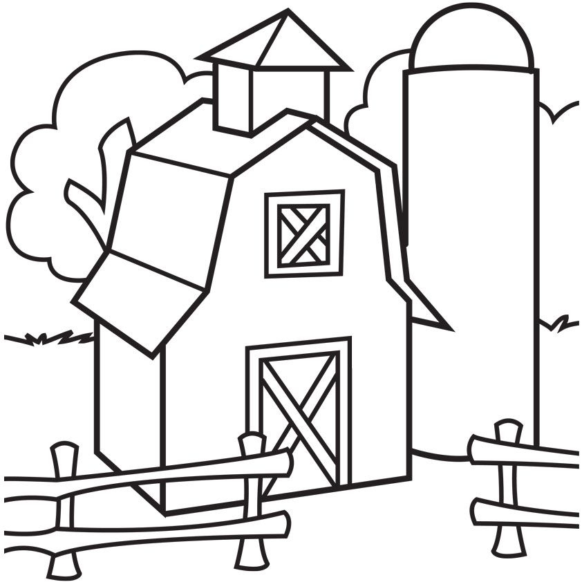 Free Printable Barn Coloring Pages