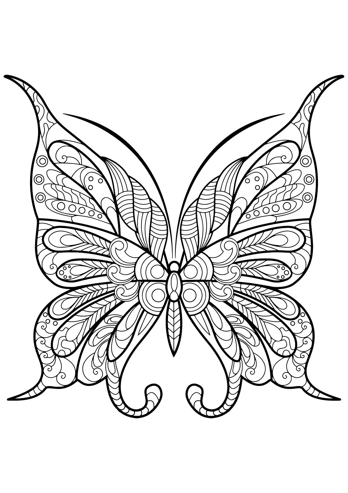 Free Printable Butterfly Coloring Page Butterflie Coloring Pages For Kids