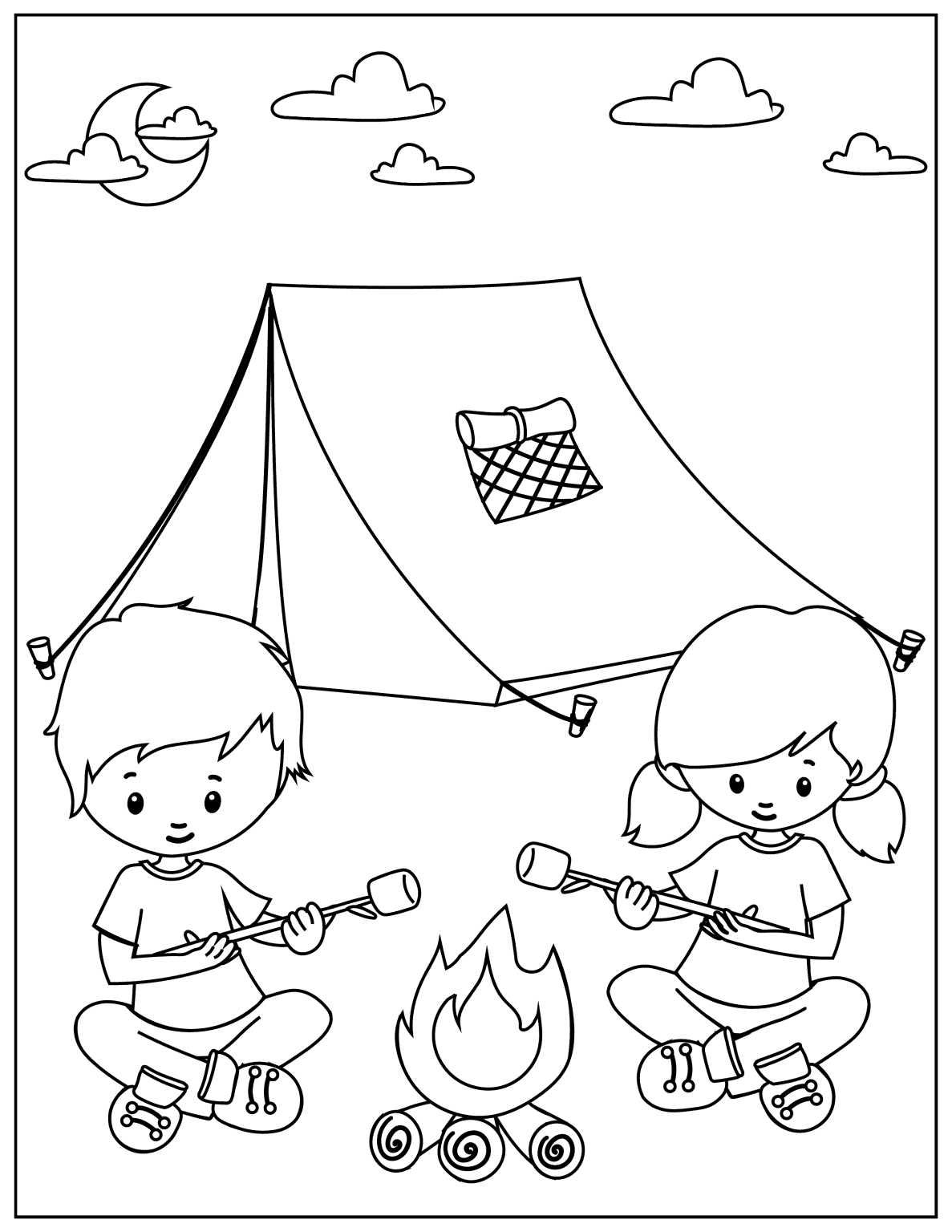 Free Printable Camping Coloring Pages