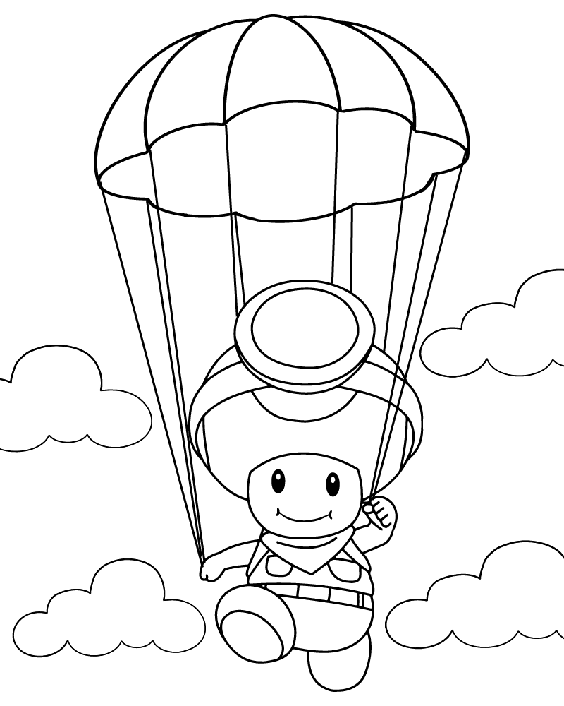 Free Printable Captain Toad With Treasure Coloring Page