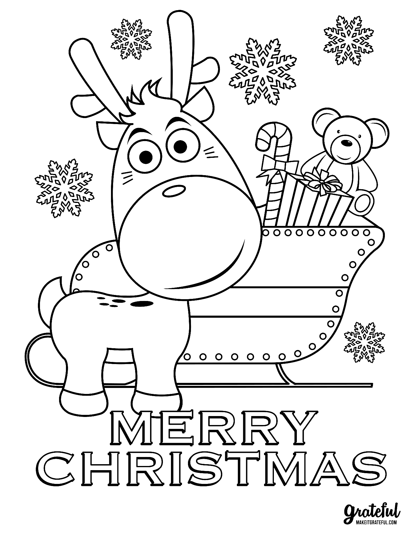 Printable Christmas Card Coloring Pages