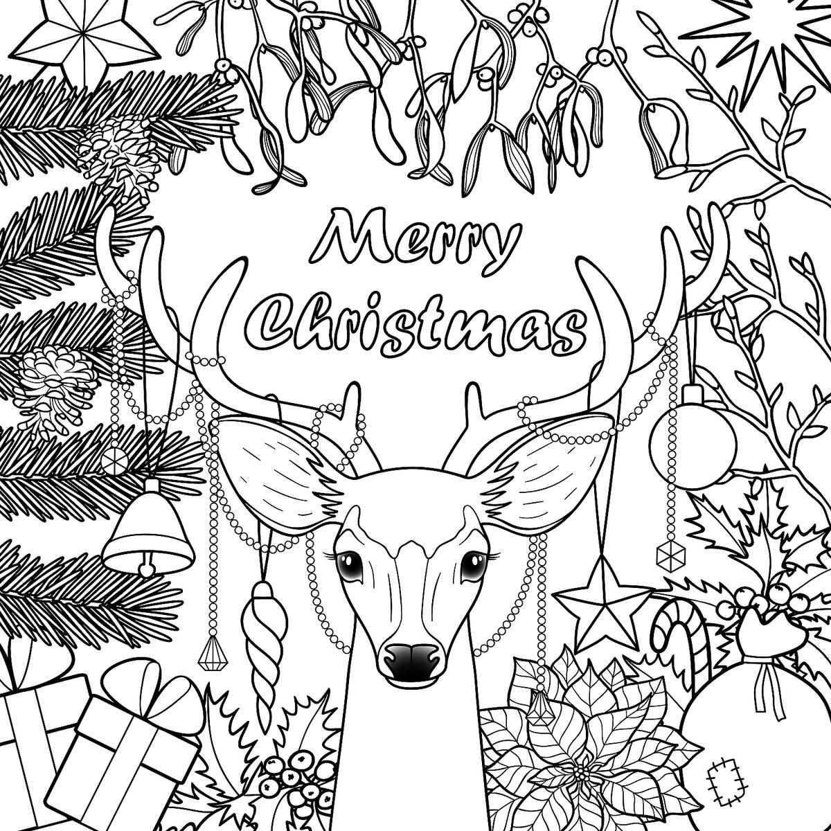 Free Printable Christmas Gift Tags Sketch Coloring Page
