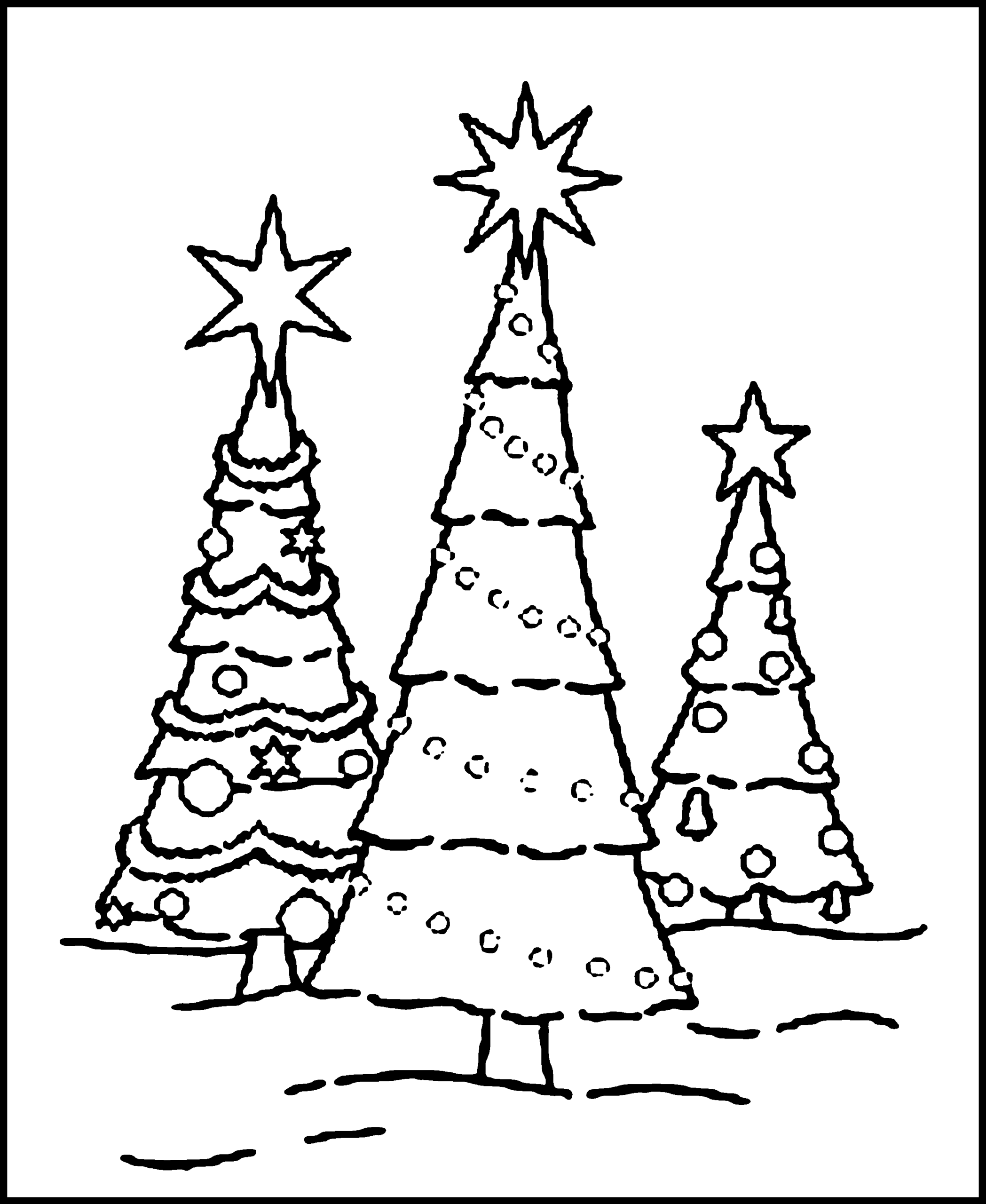 Free Printable Christmas Tree Coloring Pages