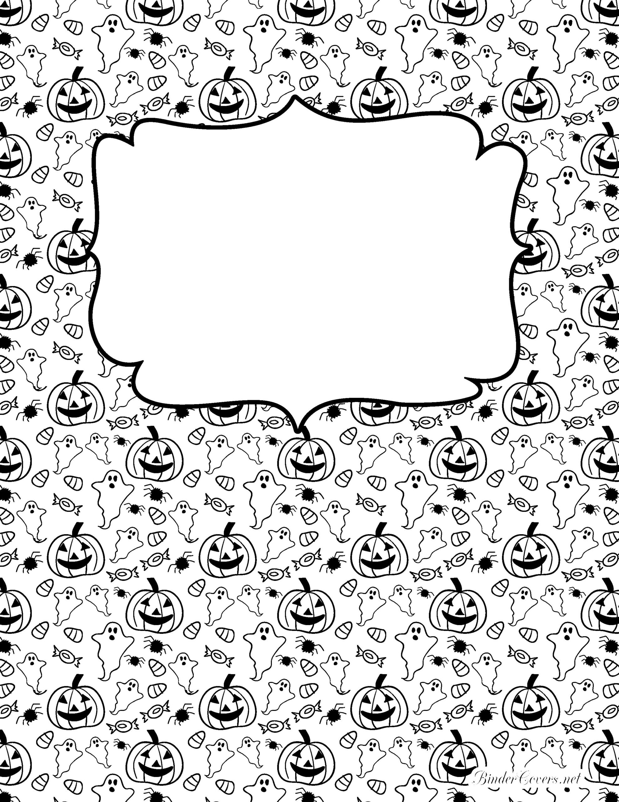 Coloring Page Binder Cover Printable