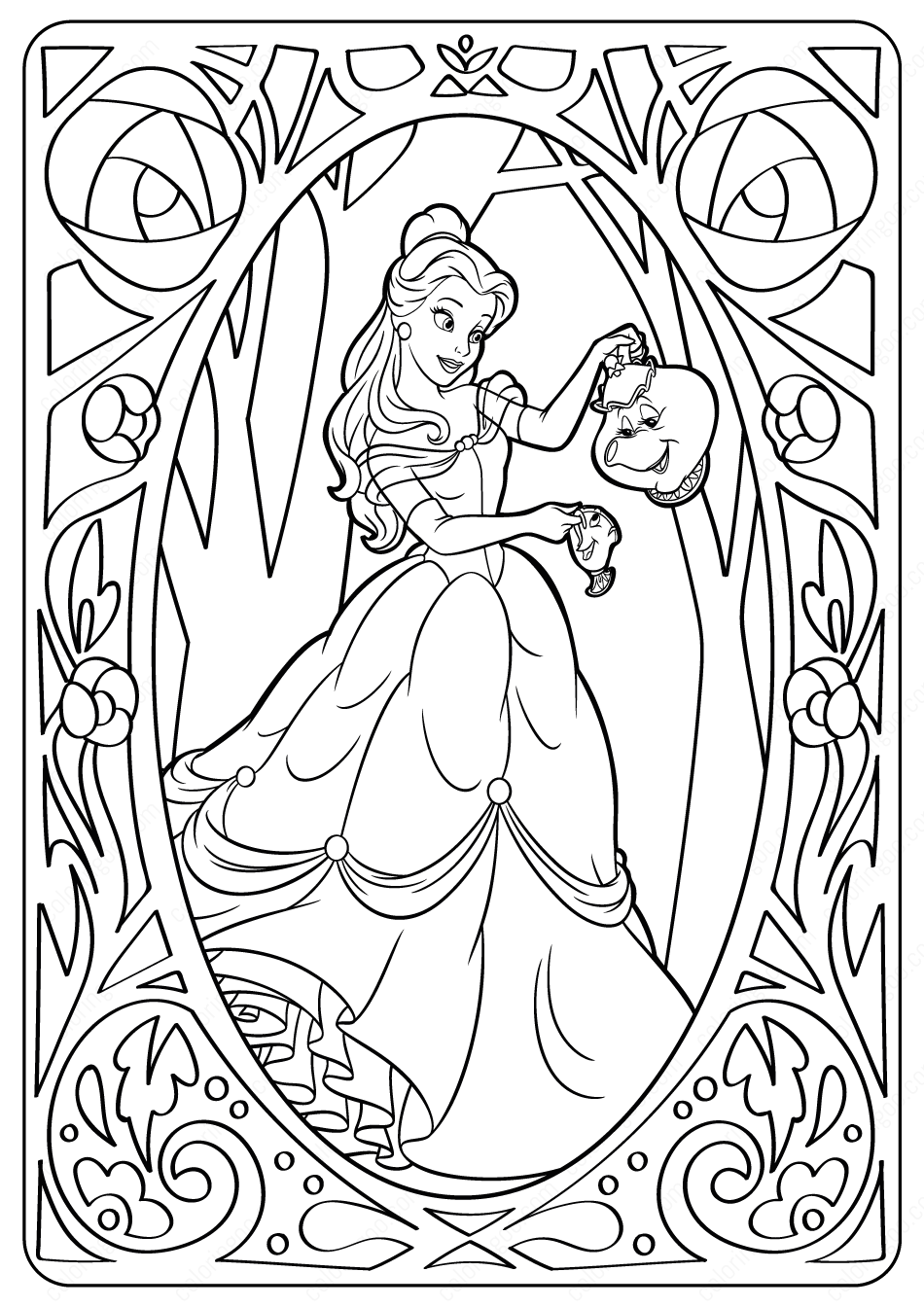 Free Printable Disney Princess Coloring Book Pdf Thekidsworksheet