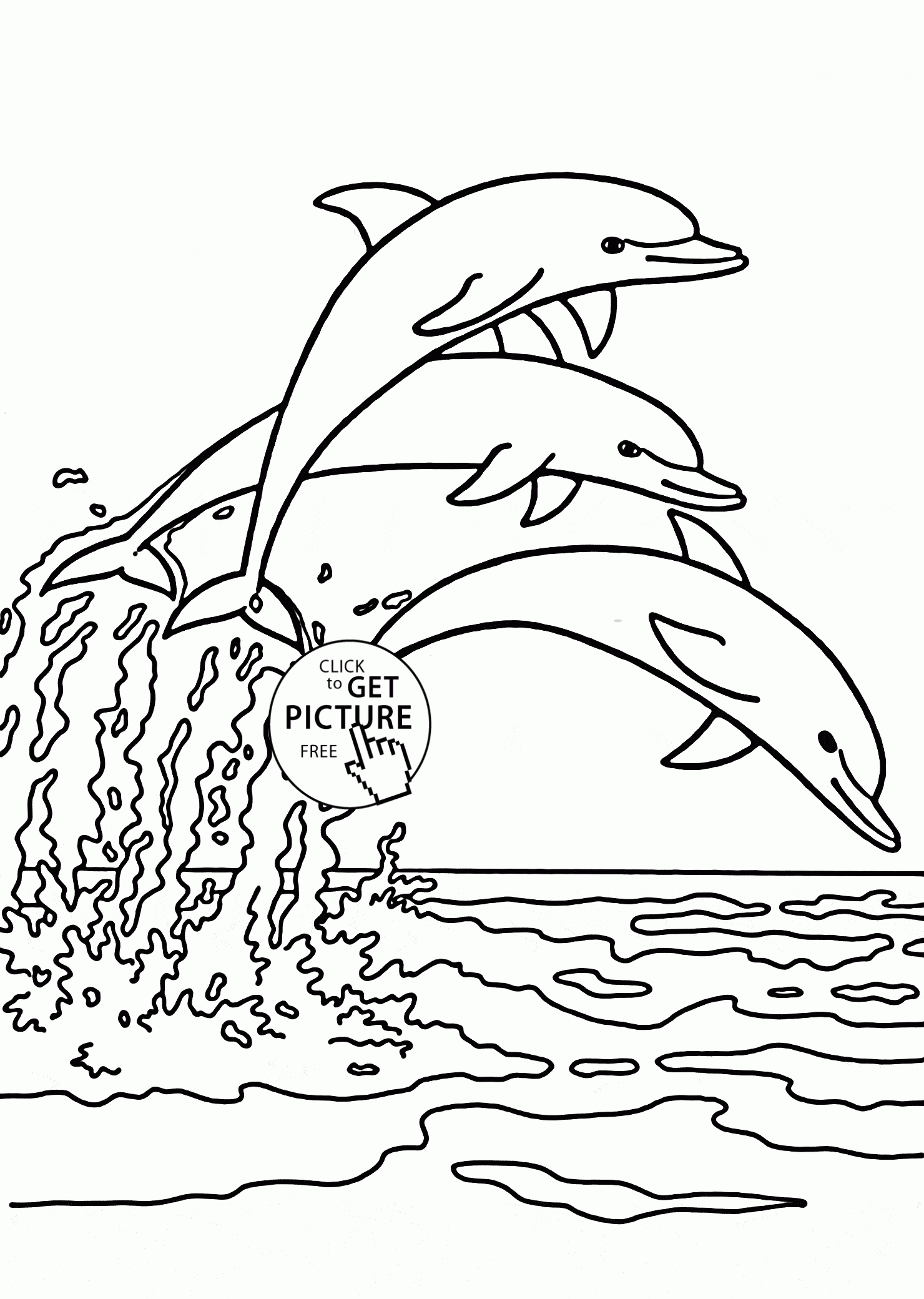 Free Printable Dolphin Coloring Pages For Adults Thekidsworksheet