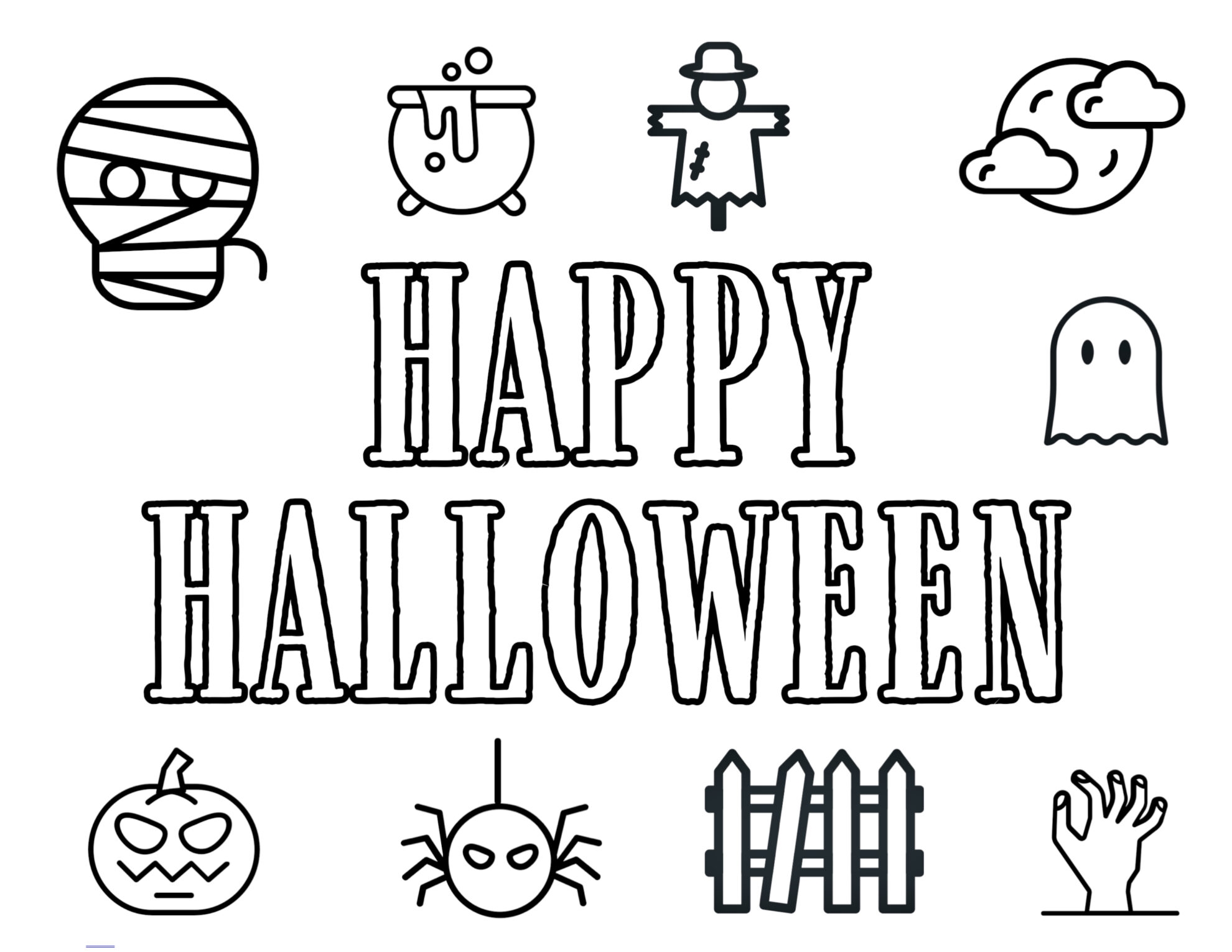Haloween Printable Coloring Pages