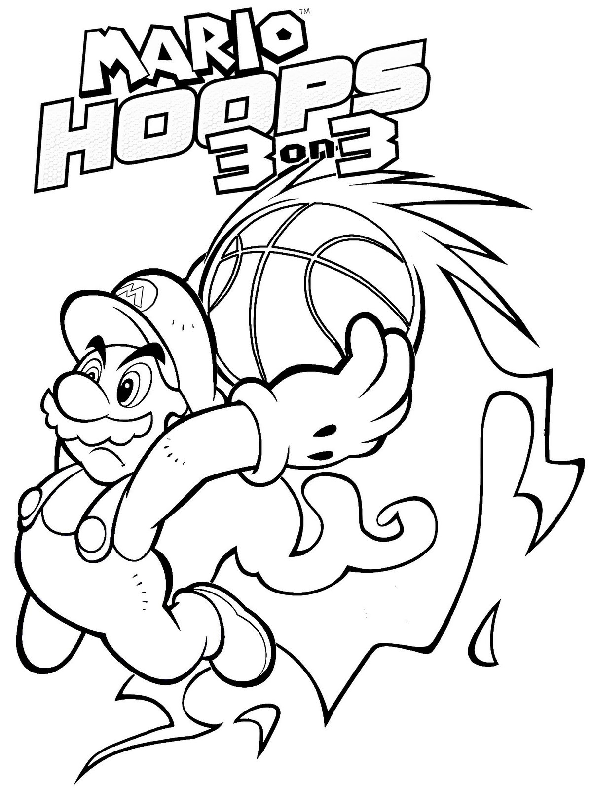 Printable Coloring Pages Mario
