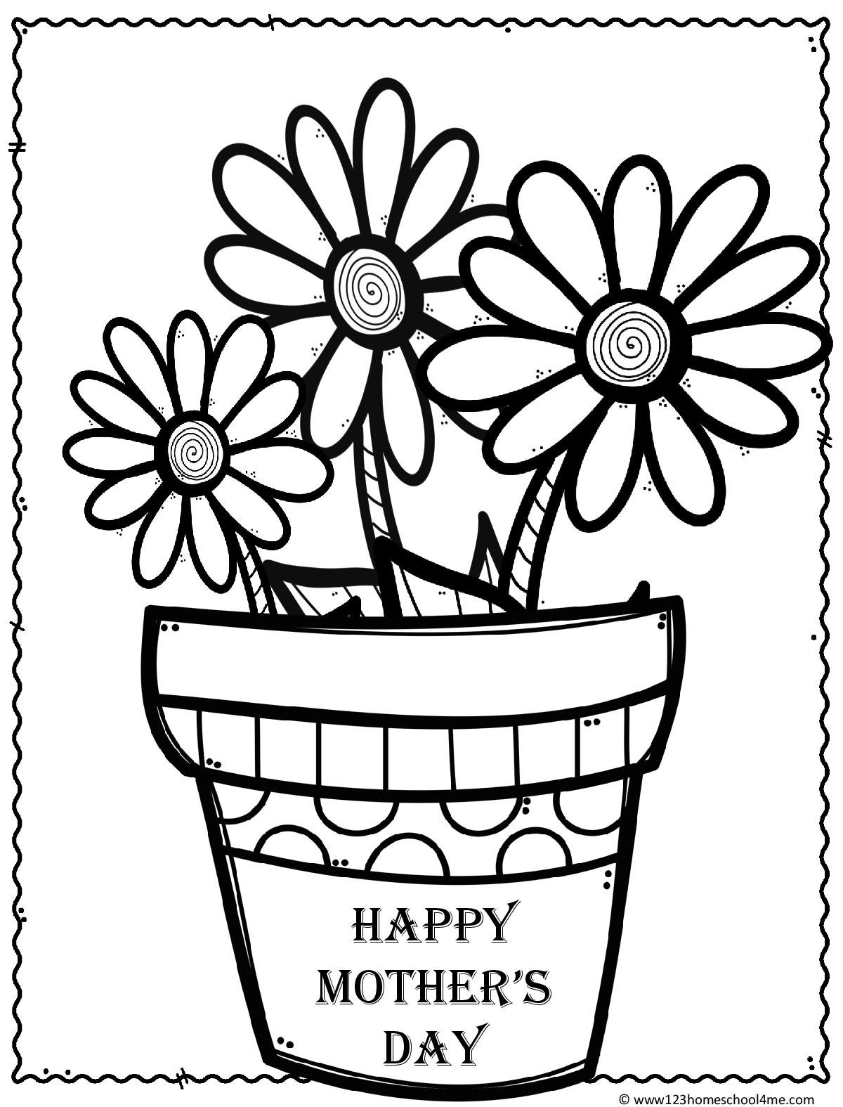 FREE Printable Mothers Day Coloring Pages