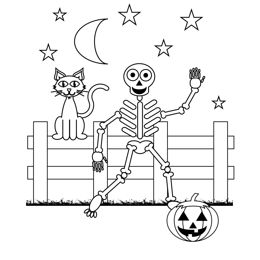 Free Printable Skeleton Coloring Pages For Kids